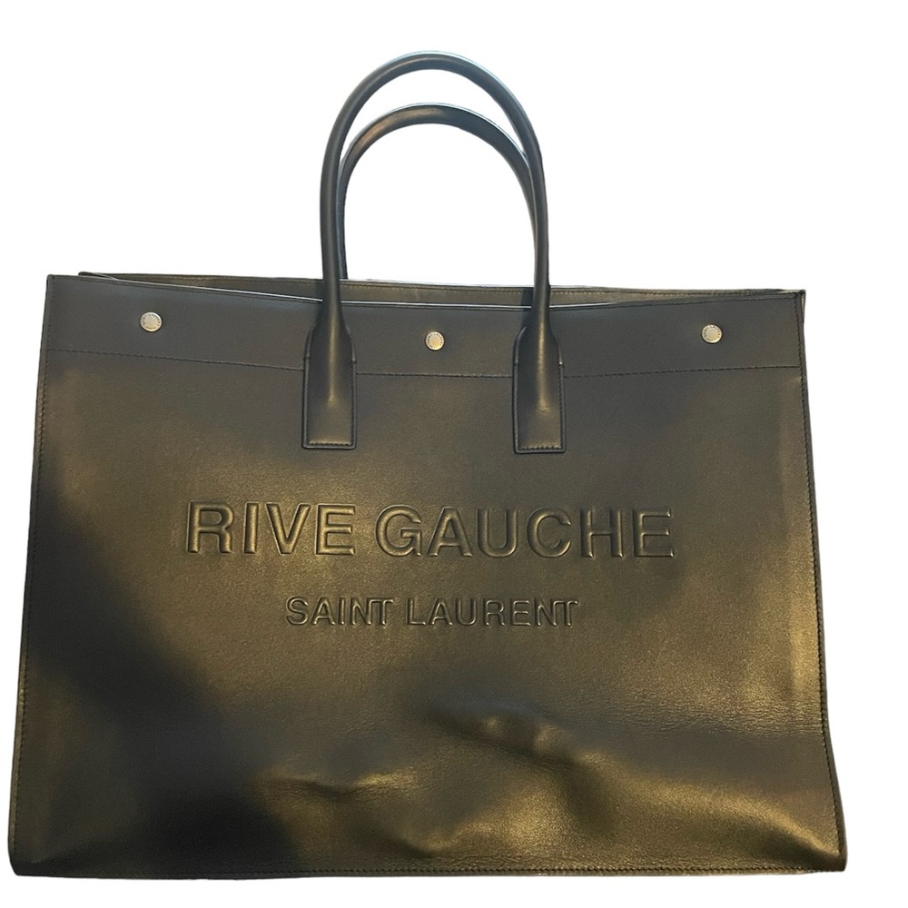 Full Leather Spacious Tote Y*SL